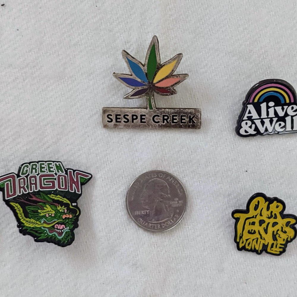 Lot of California Cannabis Brand Enamel Pins
